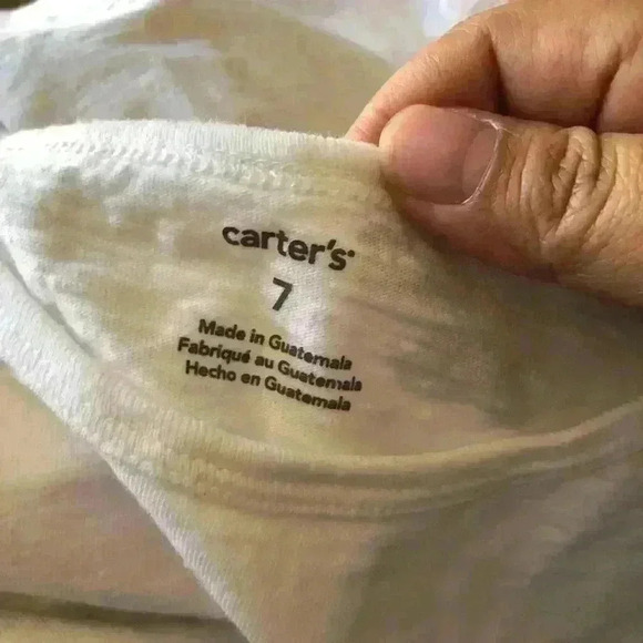 Lot of 2 girl items: one top and one bottom top is carters size 7 - Picture 3 of 5